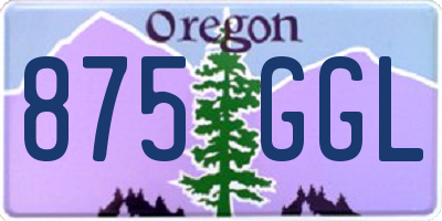 OR license plate 875GGL