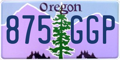 OR license plate 875GGP