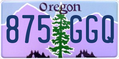 OR license plate 875GGQ