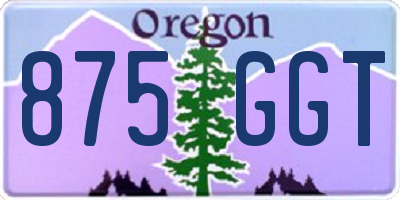 OR license plate 875GGT