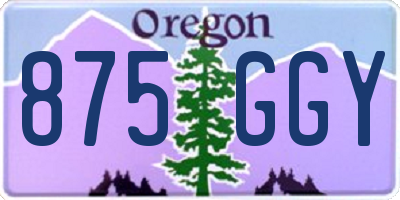 OR license plate 875GGY