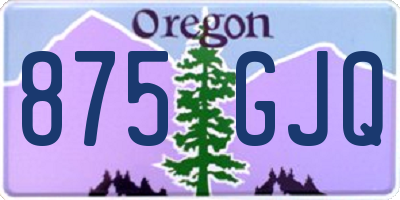 OR license plate 875GJQ