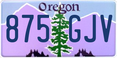 OR license plate 875GJV
