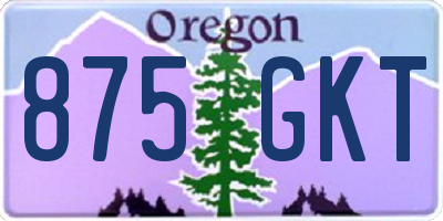OR license plate 875GKT