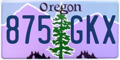 OR license plate 875GKX