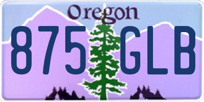 OR license plate 875GLB