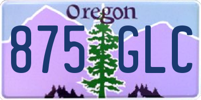 OR license plate 875GLC
