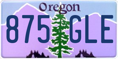 OR license plate 875GLE