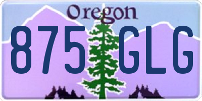 OR license plate 875GLG