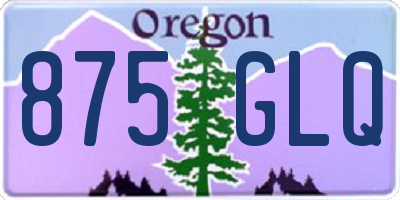 OR license plate 875GLQ