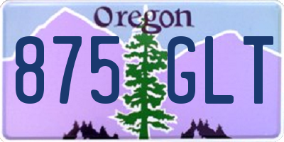 OR license plate 875GLT
