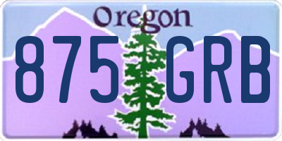 OR license plate 875GRB