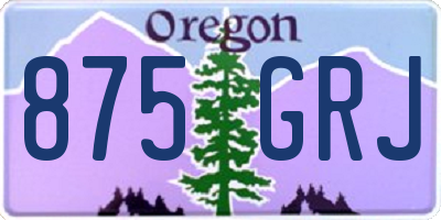 OR license plate 875GRJ