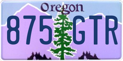 OR license plate 875GTR