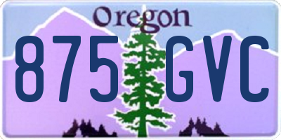 OR license plate 875GVC