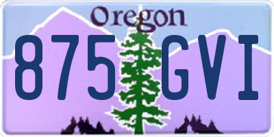 OR license plate 875GVI