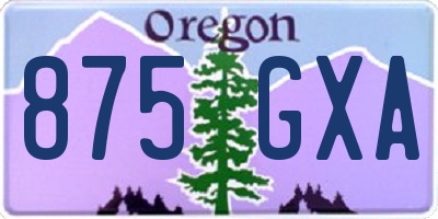 OR license plate 875GXA