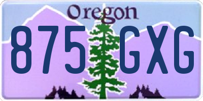 OR license plate 875GXG