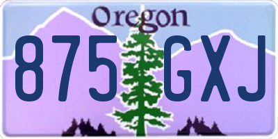 OR license plate 875GXJ