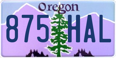 OR license plate 875HAL