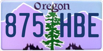 OR license plate 875HBE