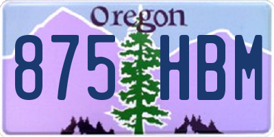 OR license plate 875HBM