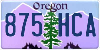 OR license plate 875HCA