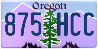OR license plate 875HCC