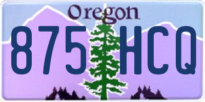 OR license plate 875HCQ