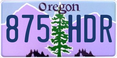 OR license plate 875HDR