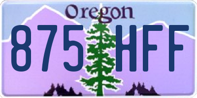 OR license plate 875HFF