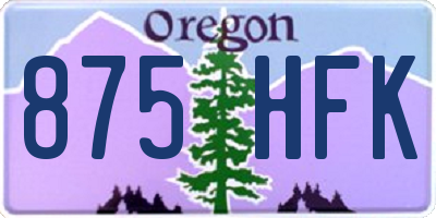 OR license plate 875HFK