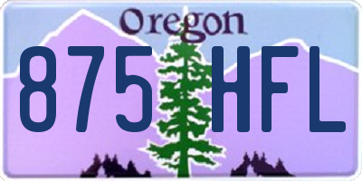 OR license plate 875HFL