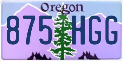 OR license plate 875HGG