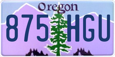 OR license plate 875HGU