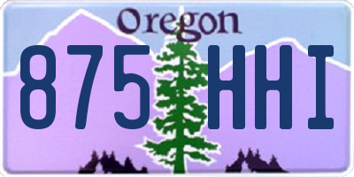 OR license plate 875HHI