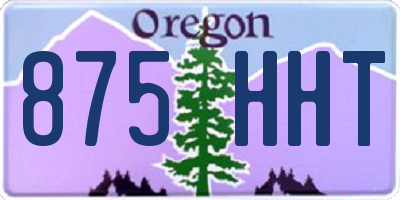OR license plate 875HHT
