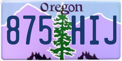 OR license plate 875HIJ