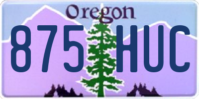 OR license plate 875HUC