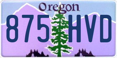 OR license plate 875HVD