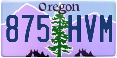 OR license plate 875HVM