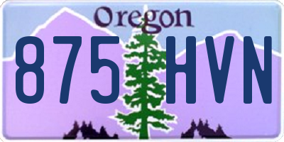 OR license plate 875HVN