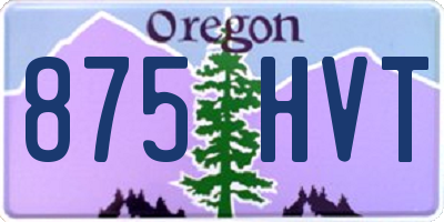 OR license plate 875HVT