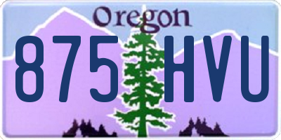 OR license plate 875HVU