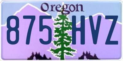 OR license plate 875HVZ
