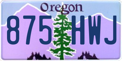 OR license plate 875HWJ