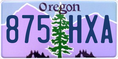 OR license plate 875HXA
