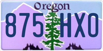 OR license plate 875HXO