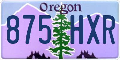 OR license plate 875HXR