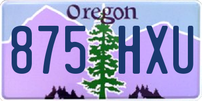 OR license plate 875HXU